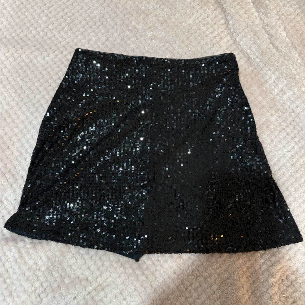 Abercrombie Black Sequin Mini Skirt